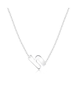 Alphabet Silver Necklace h SPE-5574